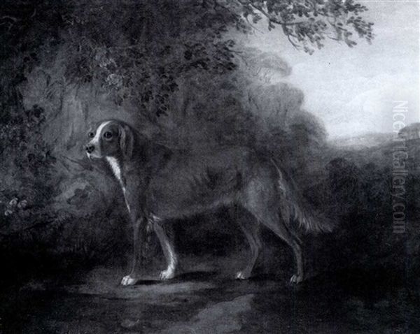 A Red Setter In A Landscape Oil Painting by John E. Ferneley