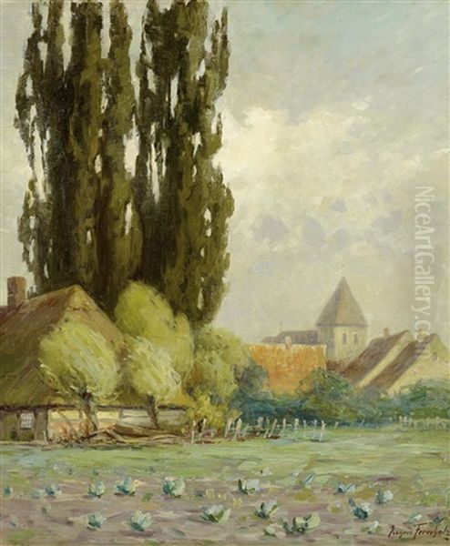 Angelmodde Bei Munster Oil Painting by Eugen Fernholz