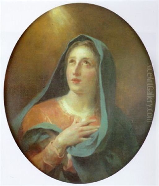 Virgen De La Anunciacion Oil Painting by Alejandro Ferrant Fischermans