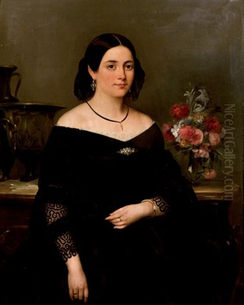 Retrato De Dama by Luis Ferrant Y Llausas