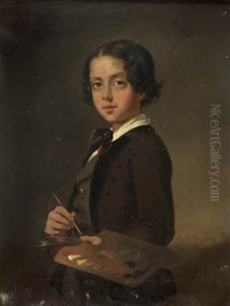 Retrato De Alejandro Ferrant Oil Painting by Luis Ferrant Y Llausas