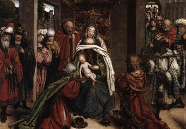 The Adoration Of The Magi Oil Painting by Defendente Ferrari