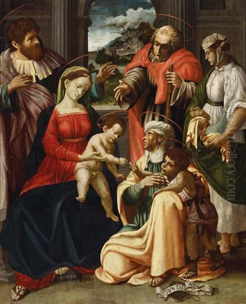 Sacra Conversazione Oil Painting by Gaudenzio Ferrari