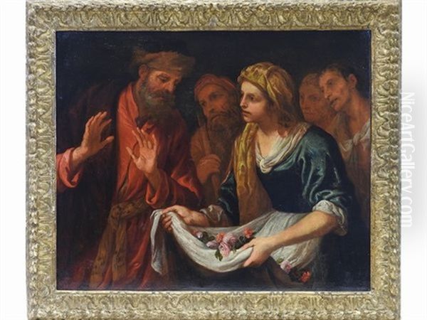 Il Miracolo Di Santa Zita Oil Painting by Giovanni Andrea de Ferrari