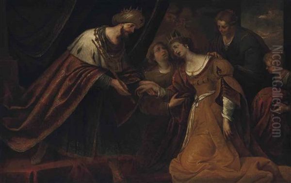 Esther Before Ahasuerus by Giovanni Andrea de Ferrari