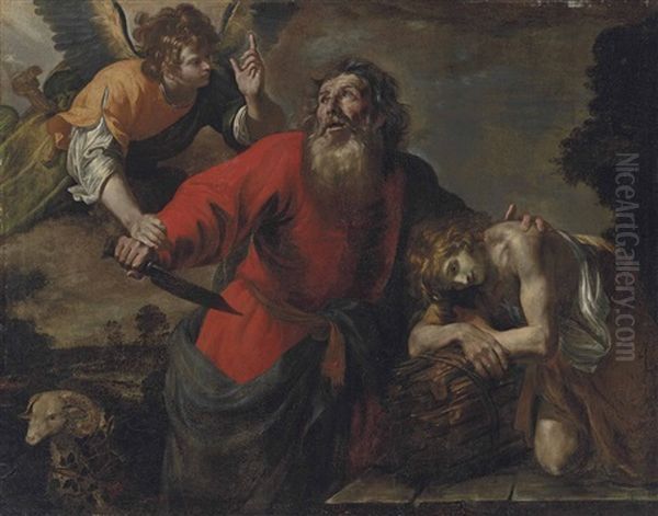 The Sacrifice Of Isaac Oil Painting by Giovanni Andrea de Ferrari