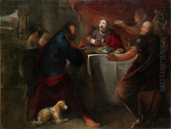 Das Mahl Zu Emmaus Oil Painting by Giovanni Andrea de Ferrari