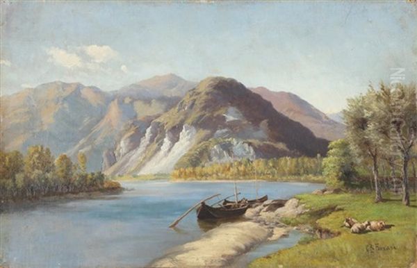 Lago D'idro Oil Painting by Giovanni Battista Ferrari