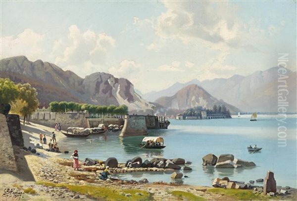 Blick Auf Den Lago Maggiore Oil Painting by Giovanni Battista Ferrari