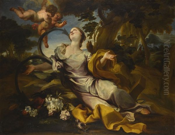 Allegory Of Hope Oil Painting by Gregorio de Ferrari