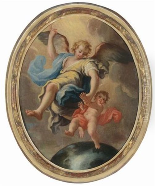 Angelo Custode In Volo Oil Painting by Gregorio de Ferrari