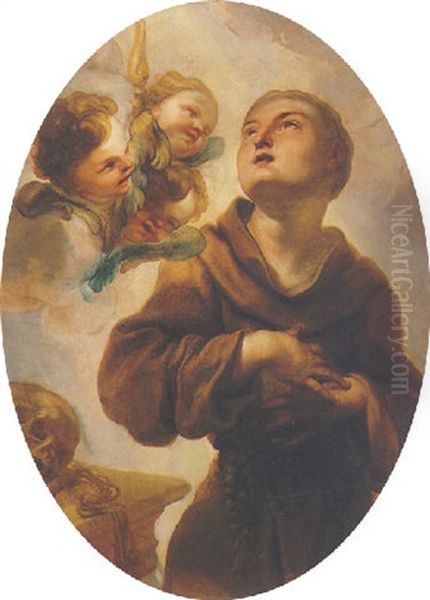 Saint Pasquale Baylon Oil Painting by Gregorio de Ferrari