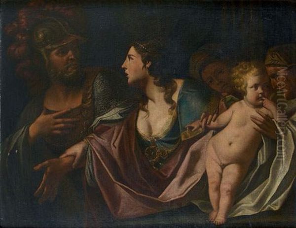 Les Adieux D'hector A Andromaque Et A Son Fils Astyanax Oil Painting by Luca Ferrari