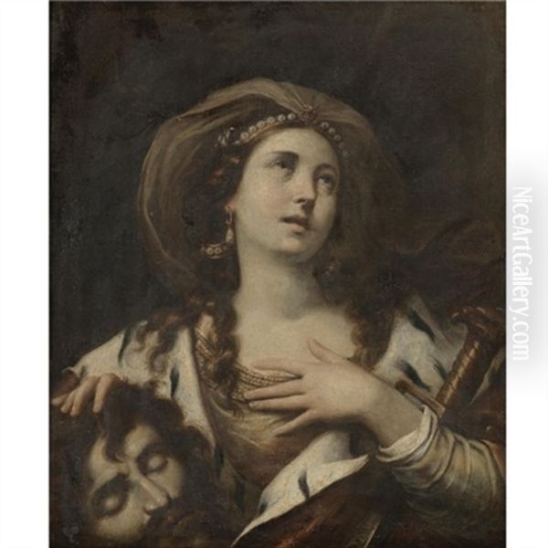 Judith With The Head Of Holofernes Oil Painting by Luca Ferrari