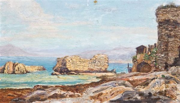 Capri. Palazzo A Mare Oil Painting by Giuseppe Ferrarini