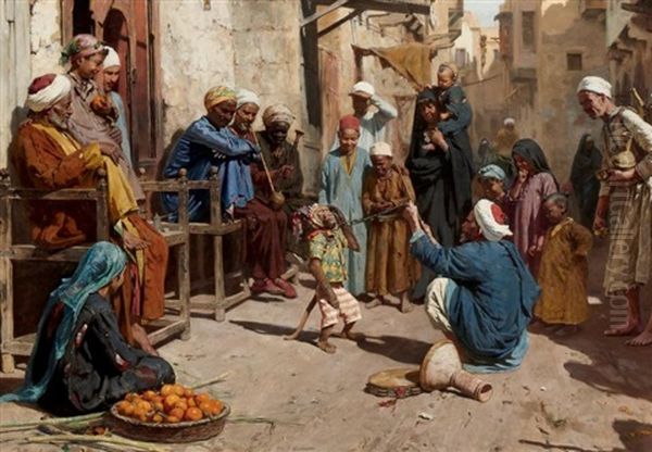 Le Caire (le Singe Savant) Oil Painting by Arthur von Ferraris