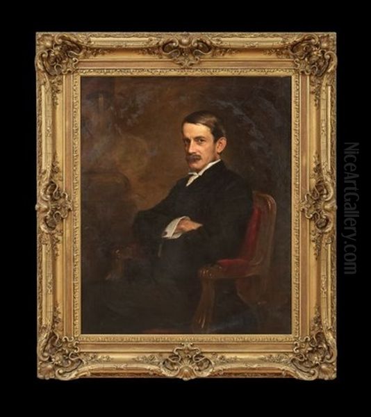 Portrait Of Edward Morse Shepard Oil Painting by Arthur von Ferraris