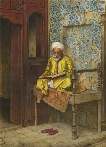 The Learned Man Of Cairo Oil Painting by Arthur von Ferraris