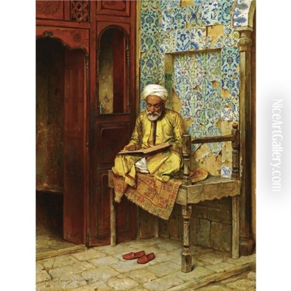 The Learned Man Of Cairo Oil Painting by Arthur von Ferraris