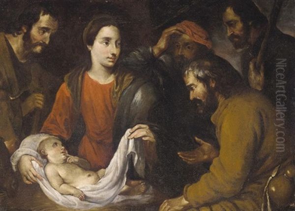 The Adoration Of The Shepherds Oil Painting by Orazio Ferraro