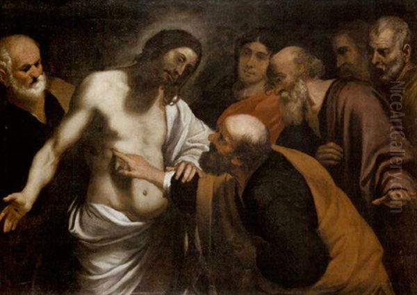 The Incredulity Of Saint Thomas Oil Painting by Orazio Ferraro