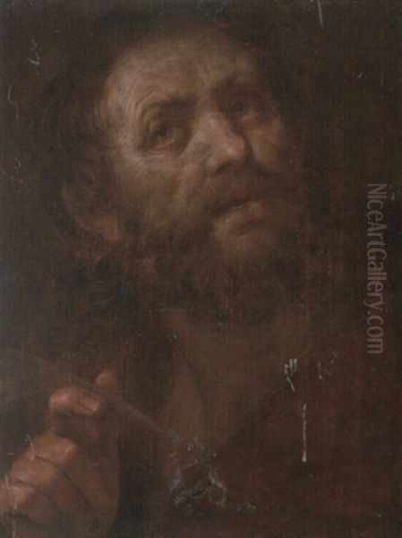 Saint Matthew (?) Oil Painting by Orazio Ferraro