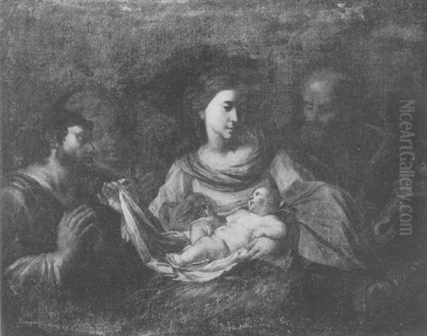 The Adoration Of The Shepherds Oil Painting by Orazio Ferraro