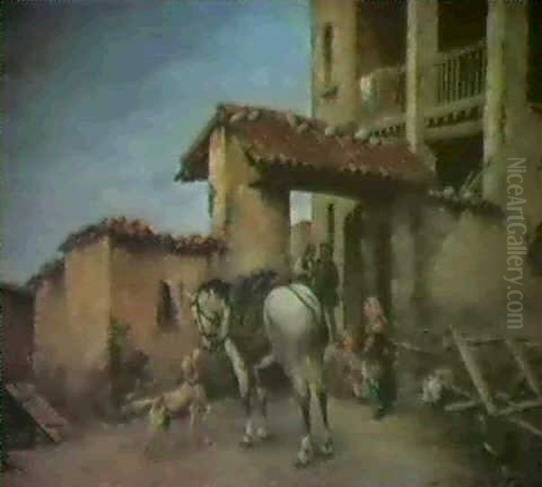 Amigos Oil Painting by Antonio de Ferrer Corriol