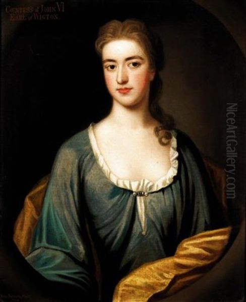 Portrait Of Lady Mary Keith, Countess Of Wigton, Wife Of John, 6th Earl Of Wigton Oil Painting by Benjamin Ferrers