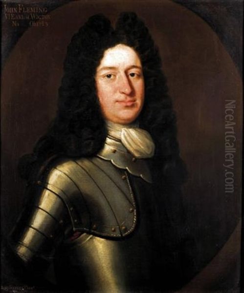 Portrait Of John Fleming, 6th Earl Of Wigton Oil Painting by Benjamin Ferrers