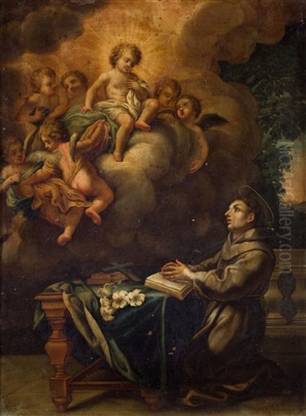 Vision De San Antonio De Padua Oil Painting by Ciro Ferri