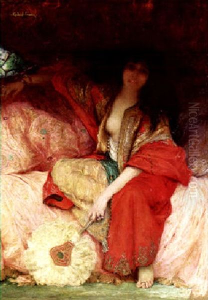 The Harem Beauty Oil Painting by Gabriel Joseph Marie Augustin Ferrier