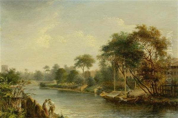 Landschaft Bei London Oil Painting by Francois Ferriere