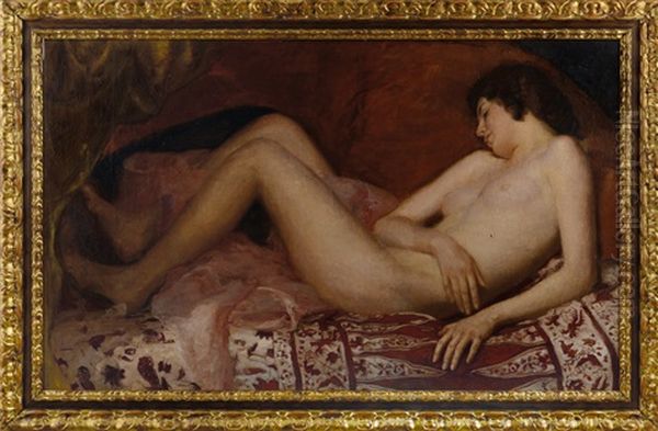 Nudo Disteso (venere) Oil Painting by Cesare Ferro