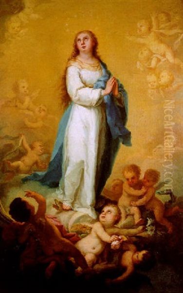 La Inmaculada Concepcion Oil Painting by Gregorio Ferro