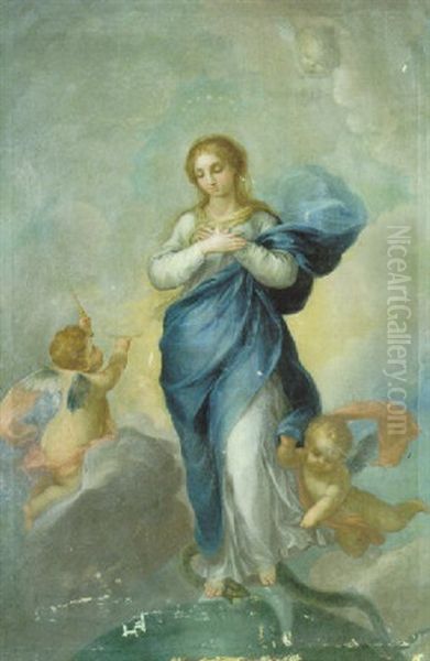 Inmaculada Oil Painting by Gregorio Ferro