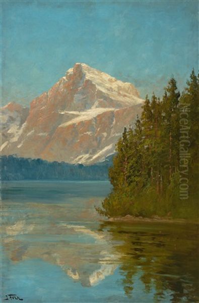 Lake Mcdonald Oil Painting by John Fery