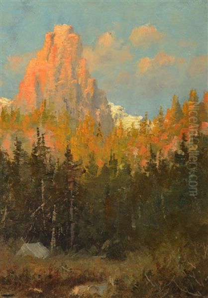 Mountain Landscape; Northern Idaho;mission Oil Painting by John Fery