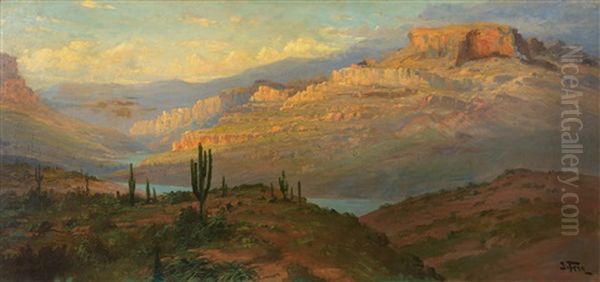 Canyon In Arizona Oil Painting by John Fery