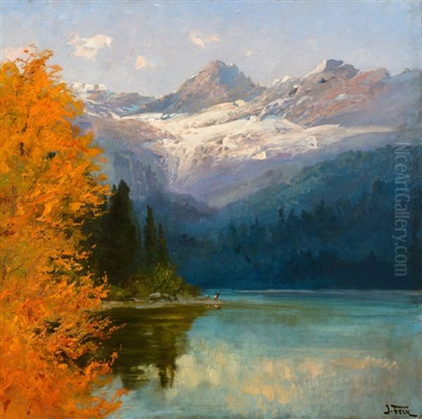 Avalanche Lake Oil Painting by John Fery