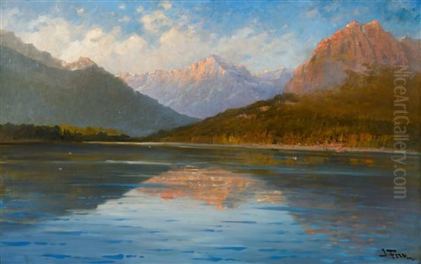 Lake Mcdonald Oil Painting by John Fery