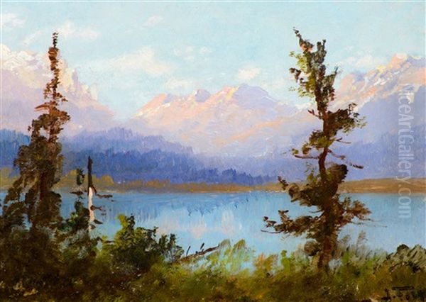 Sunrise In Montana Oil Painting by John Fery