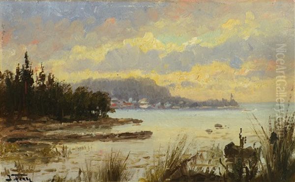 Morning On The Lake Oil Painting by John Fery