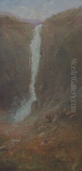 Apikuni Falls Oil Painting by John Fery