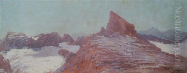 Grinnell Glacier Oil Painting by John Fery