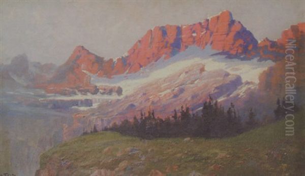 Red Eagle Pass Oil Painting by John Fery