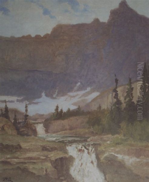 Iceberg Creek Falls Oil Painting by John Fery