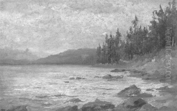 Yellowstone Lake Oil Painting by John Fery