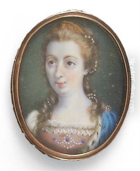 Portrait De Maria-theresia Von Massa Et Carrara (1725-1790) Oil Painting by Bianca Festa