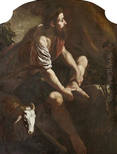 Moses Vor Dem Brennenden Dornbusch Oil Painting by Domenico Feti